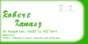 robert kanasz business card